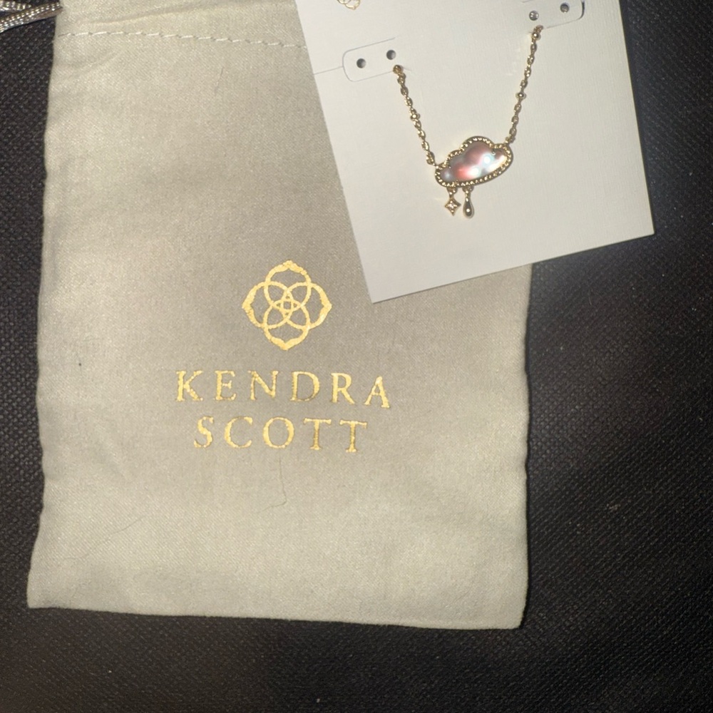 Kendra Scott Gold and Pink Necklace with Delicate Chain